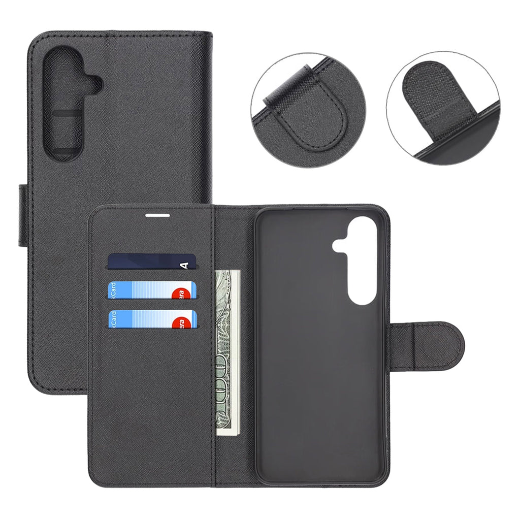 Samsung Galaxy S25 Plus Plånboksfodral med Stativ - Svart