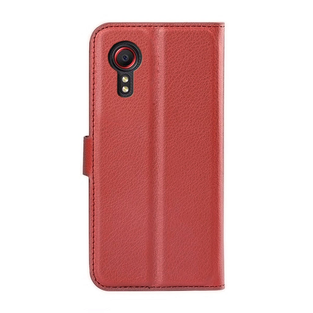 Samsung Galaxy XCover 7 Plånboksfodral med Stativ - Brun