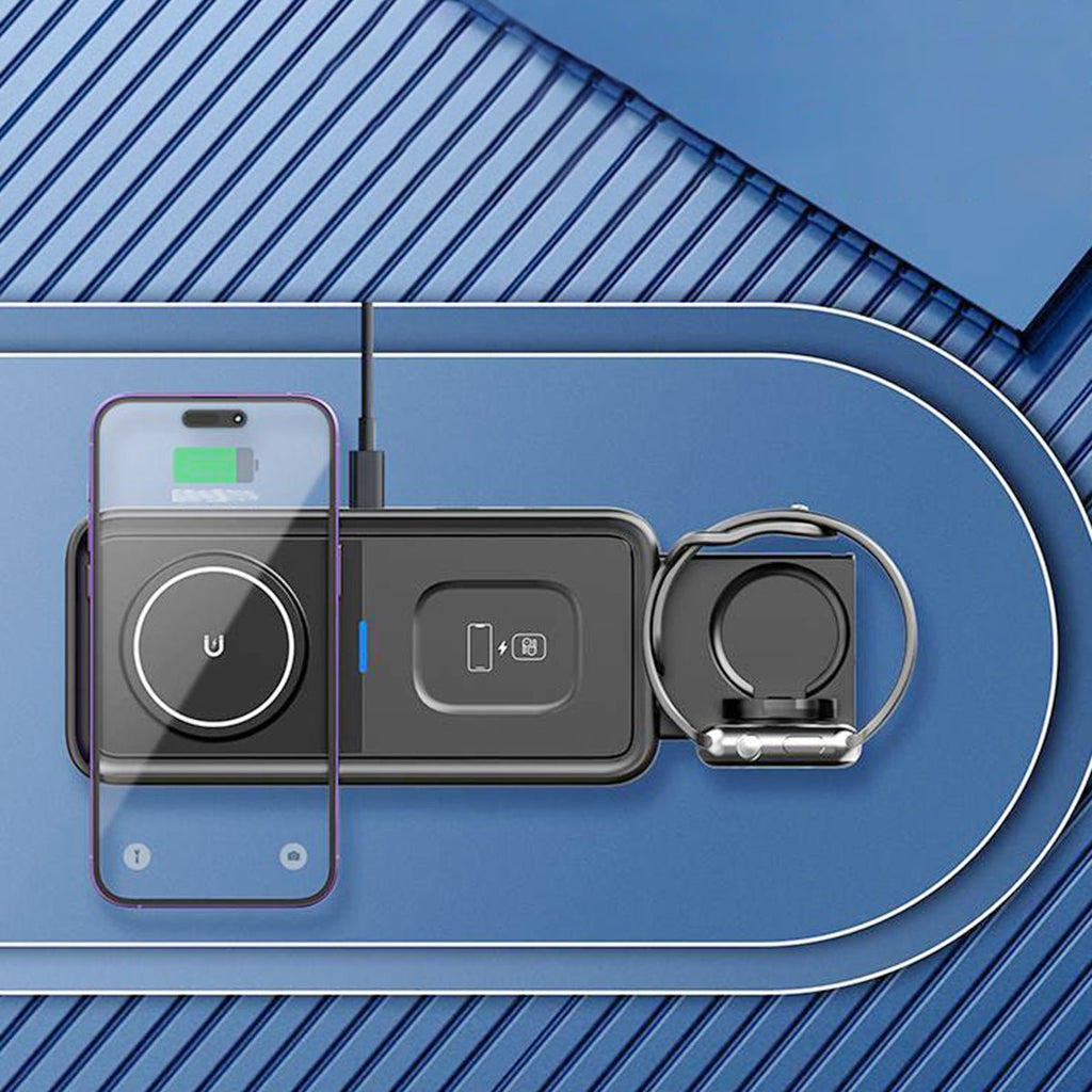 Smart 3 - i - 1 Trådlös laddare - Svart