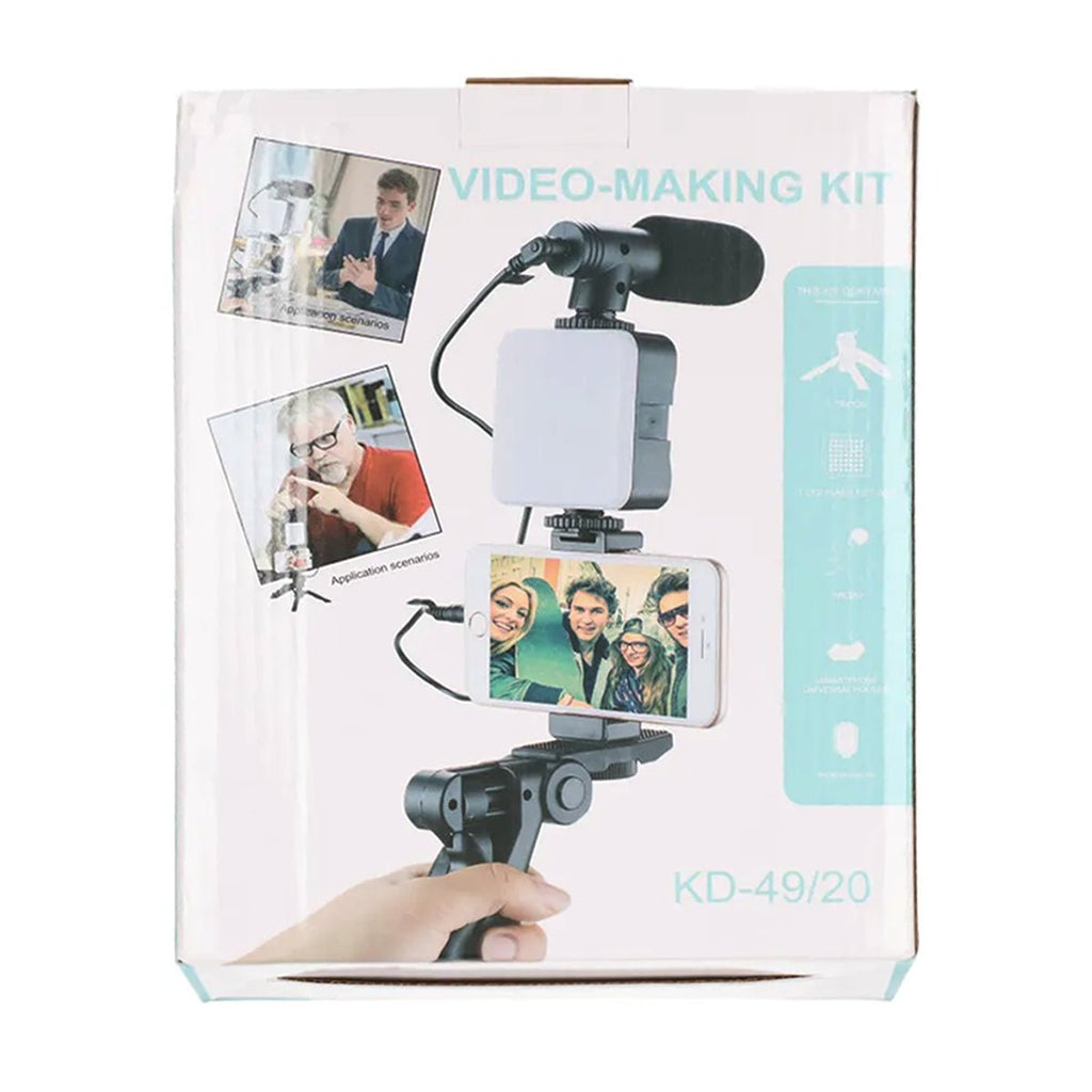 Smartphone Vlogging Kit med stativ för Tiktok, Youtube och Stream