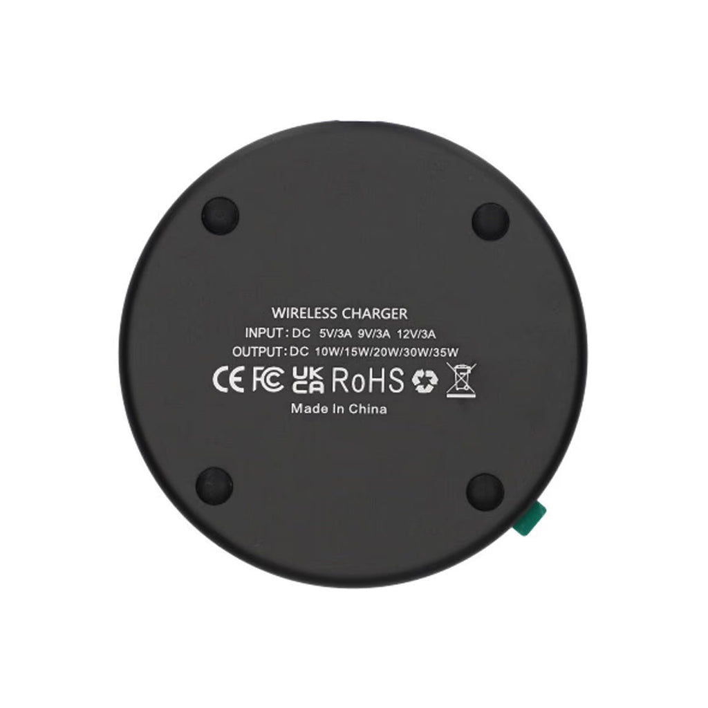 Trådlös Laddare 15W Aluminum - Svart