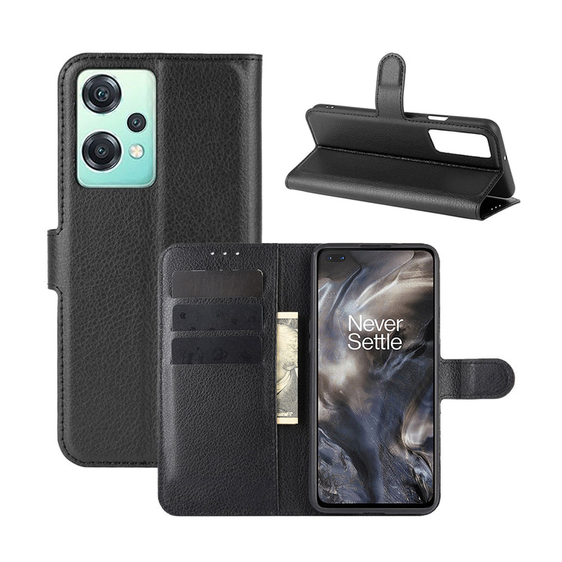 OnePlus Nord CE 2 Lite 5G Plånboksfodral med Stativ - Svart