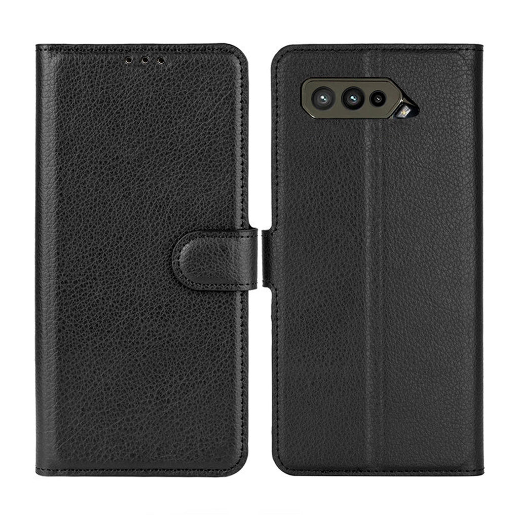 Flip Stand Leather Wallet Case For Asus ROG Phone 5s Black hos Phonecare.se
