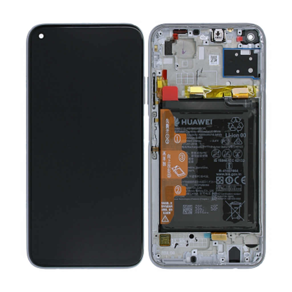 Huawei P40 Lite Skärm med Batteri Original Rosa