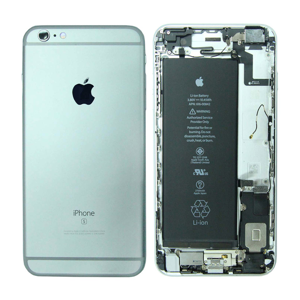 iPhone 6S Plus Baksida/Komplett Ram med Batteri Vit (Begagnad)