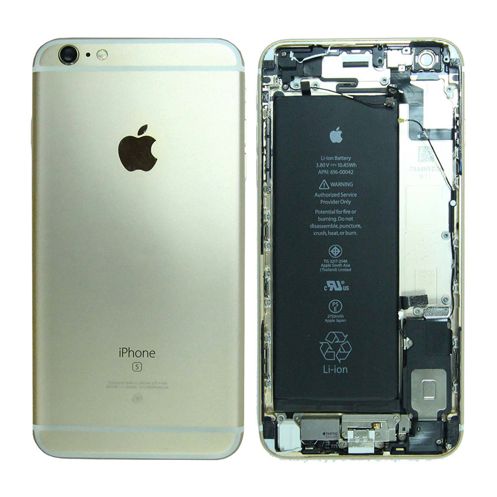 iPhone 6S Plus Baksida/Komplett Ram med Batteri Guld (Begagnad)