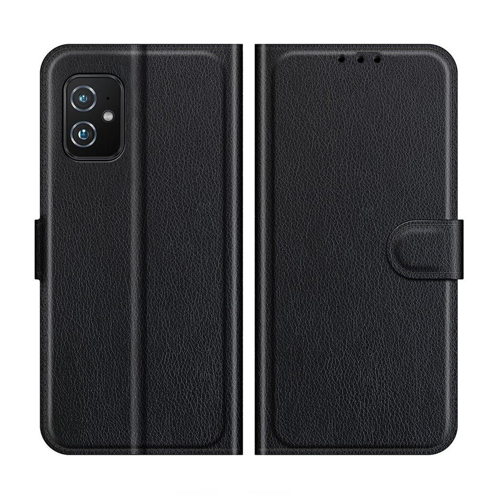 Flip Stand Leather Wallet Case For Asus Zenefone 8 5G Black hos Phonecare.se