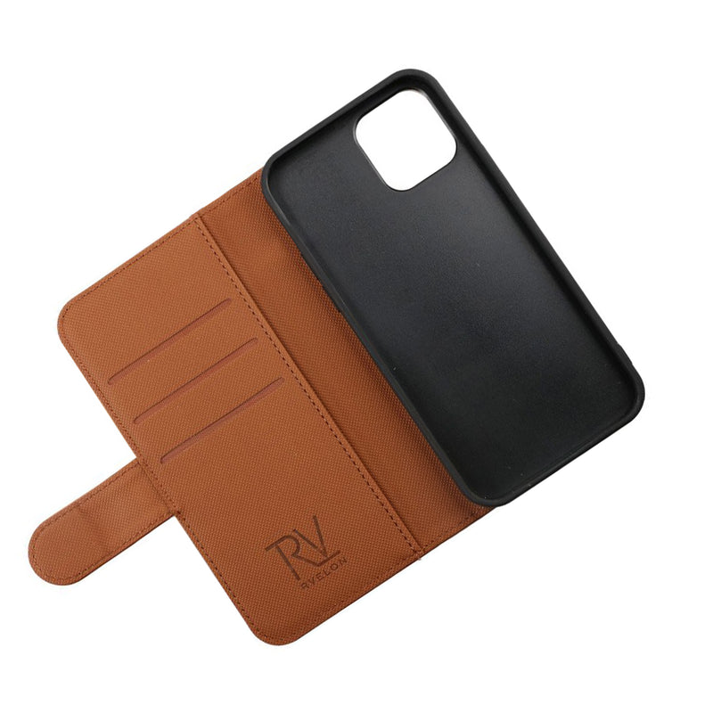 iPhone 13 Pro Max Plånboksfodral Magnet Rvelon - Guldbrun