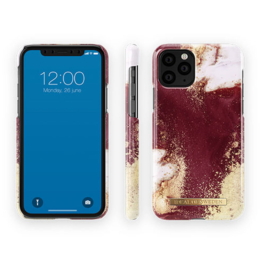 iDeal of Sweden Mobilskal iPhone XS/11 Pro Golden Burgundy Marble