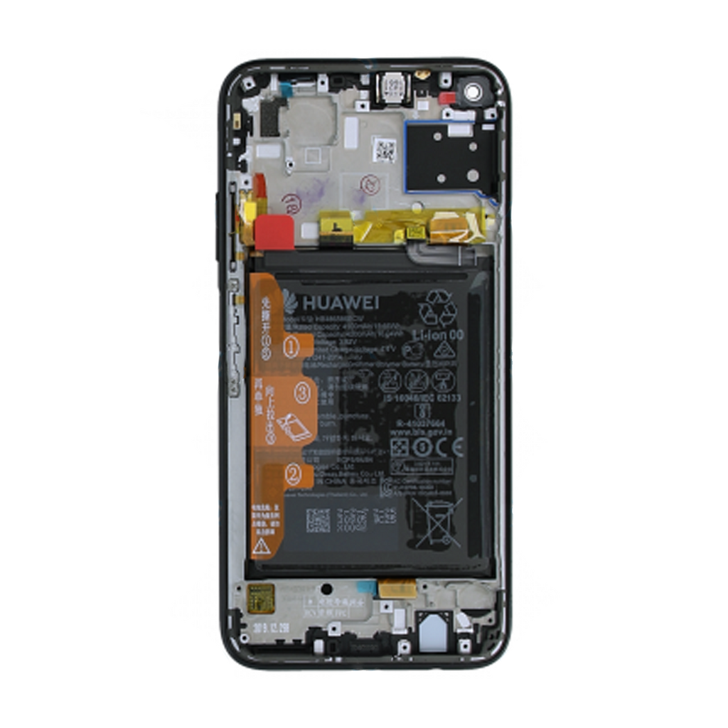 Huawei P40 Lite Skärm med Batteri Original Svart