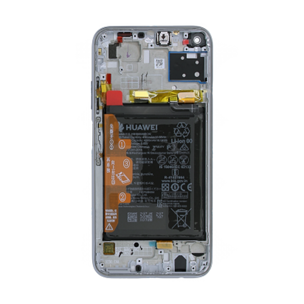 Huawei P40 Lite Skärm med Batteri Original Rosa