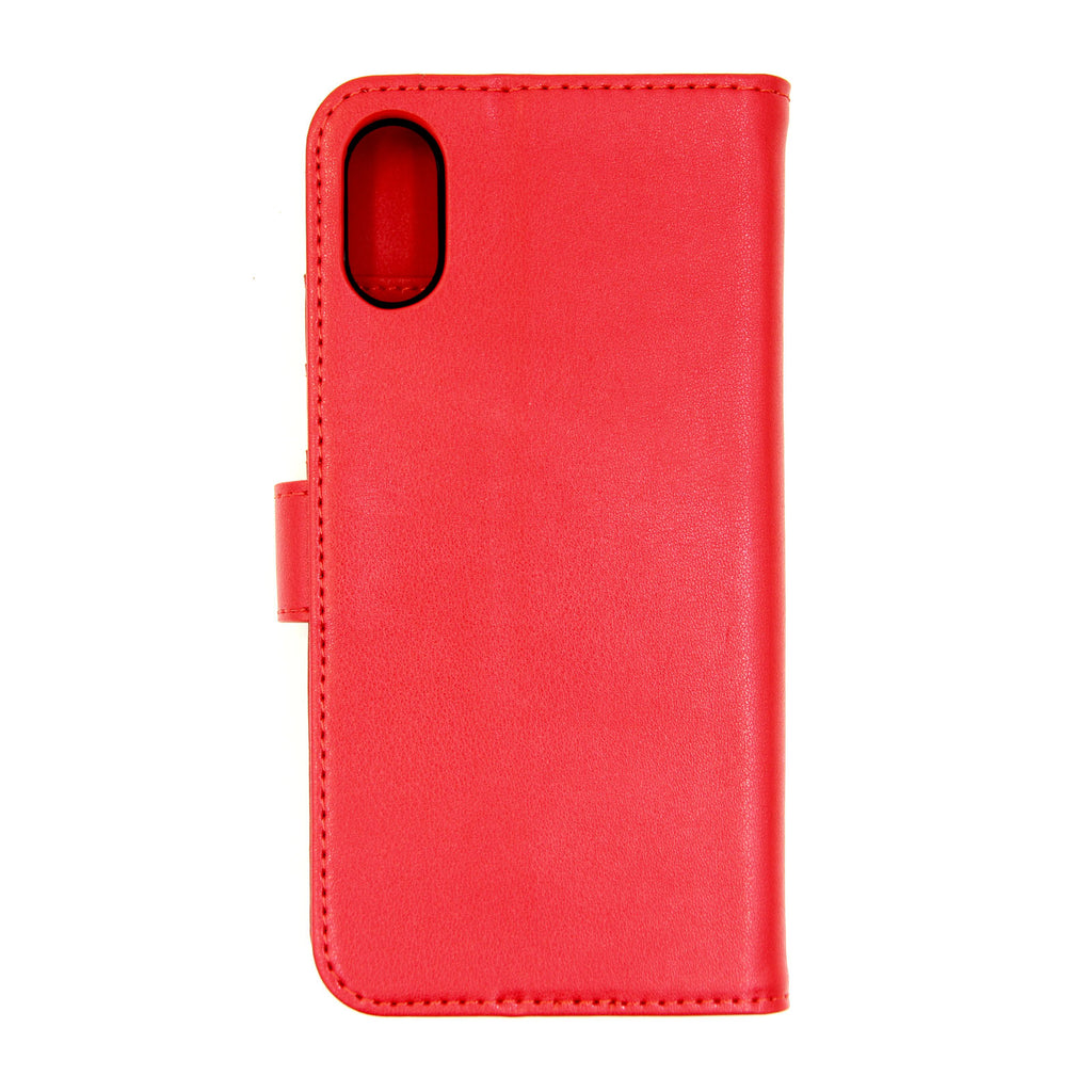 G-SP Plånboksfodral Läder Stativ iPhone XR Röd hos Phonecare.se