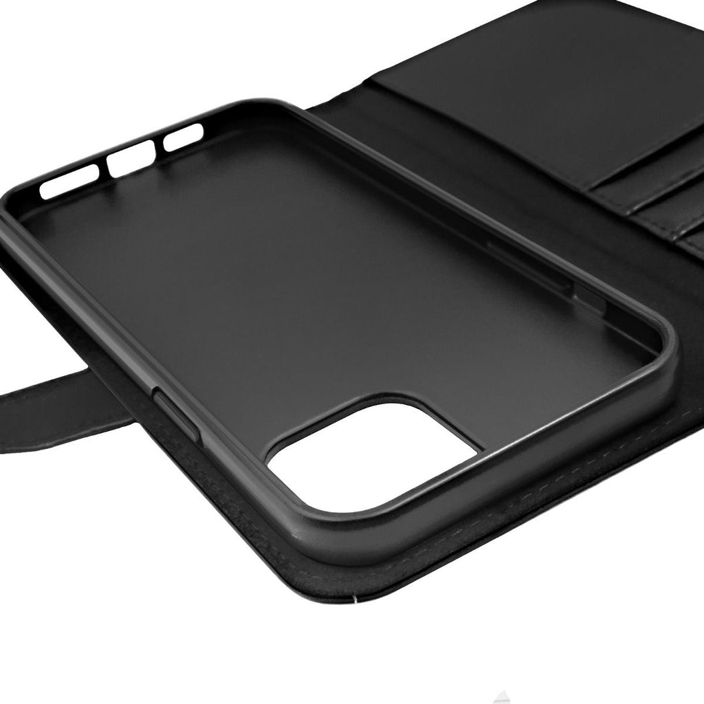 G-SP Plånboksfodral Läder Stativ iPhone 12 Pro Svart hos Phonecare.se