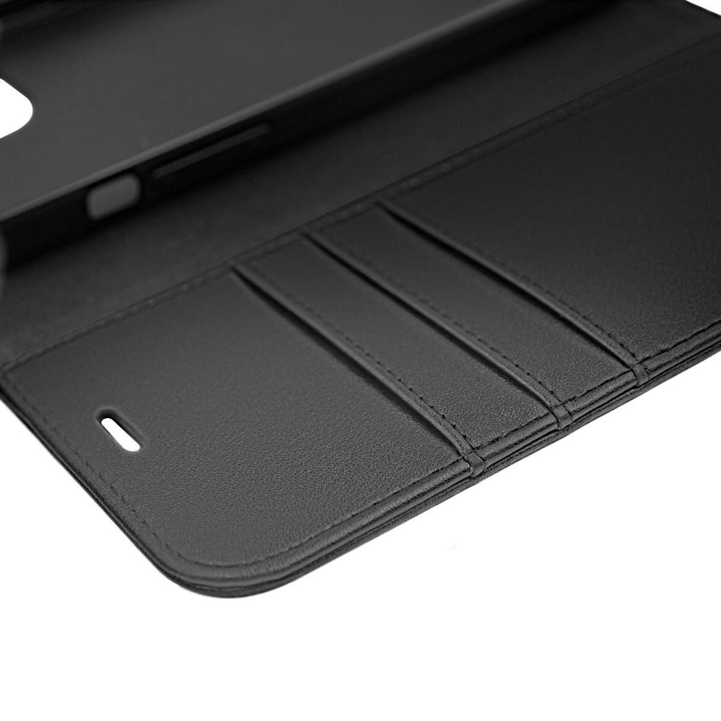 G-SP Plånboksfodral Läder Stativ iPhone 12 Pro Svart hos Phonecare.se