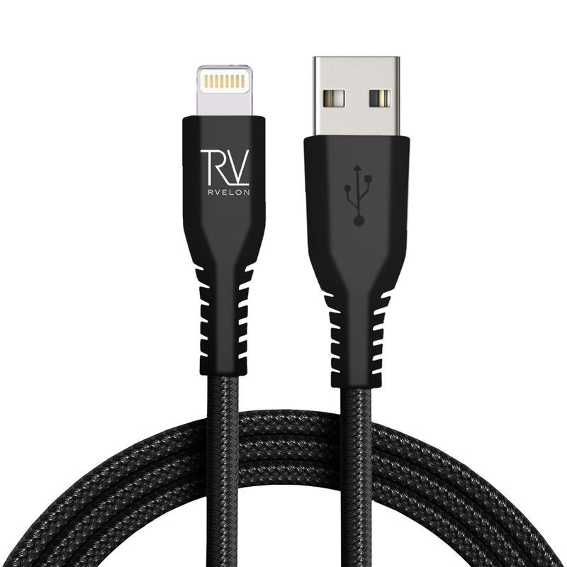 Rvelon USB-A till Lightning Kabel Flätad 1m