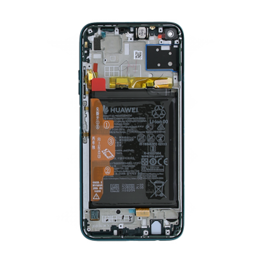 Huawei P40 Lite Skärm med Batteri Original Grön