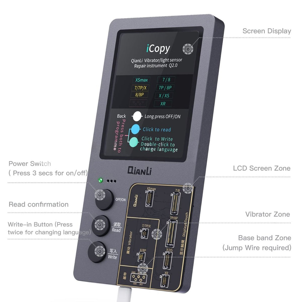 iCopy Plus 2.1 Vibratortionsmotor/Ljussensor och Truetone-Dator