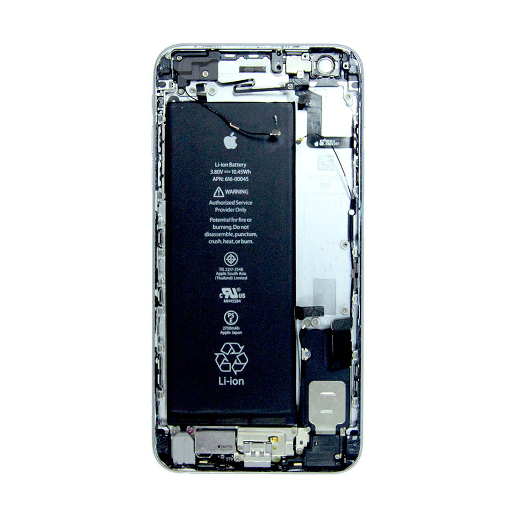 iPhone 6S Plus Baksida/Komplett Ram med Batteri Svart (Begagnad)
