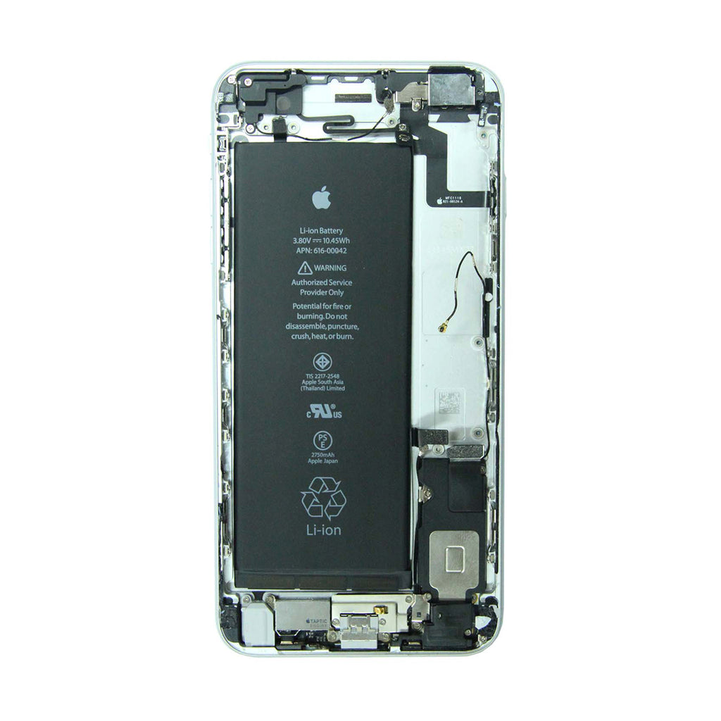 iPhone 6S Plus Baksida/Komplett Ram med Batteri Vit (Begagnad)