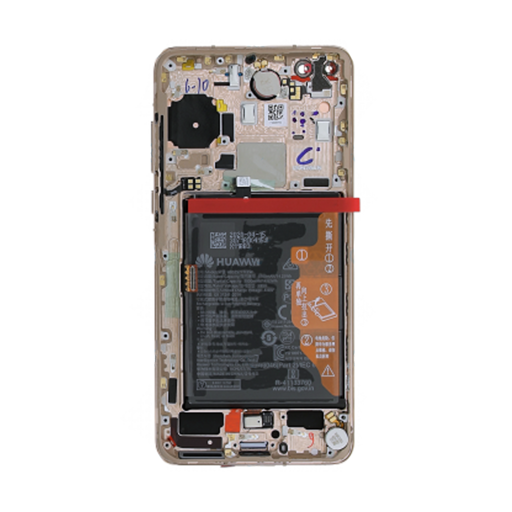 Huawei P40 Skärm med Batteri Original Guld