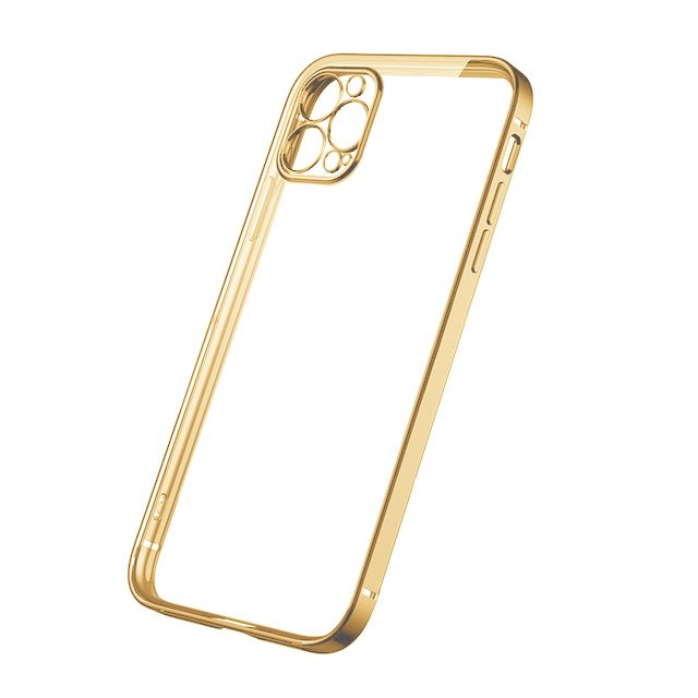 Mobilskal med Kameraskydd iPhone 12 Pro Max - Guld/transparent