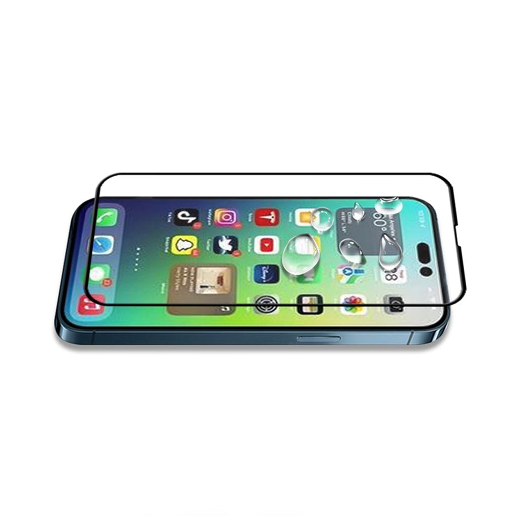 iPhone 14 Pro Max 3D Tempered Glass Screen Protector Black(Bulk)