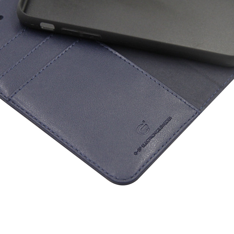 G-SP Plånboksfodral Magnetiskt Läder Stativ iPhone X/XS Blå hos Phonecare.se