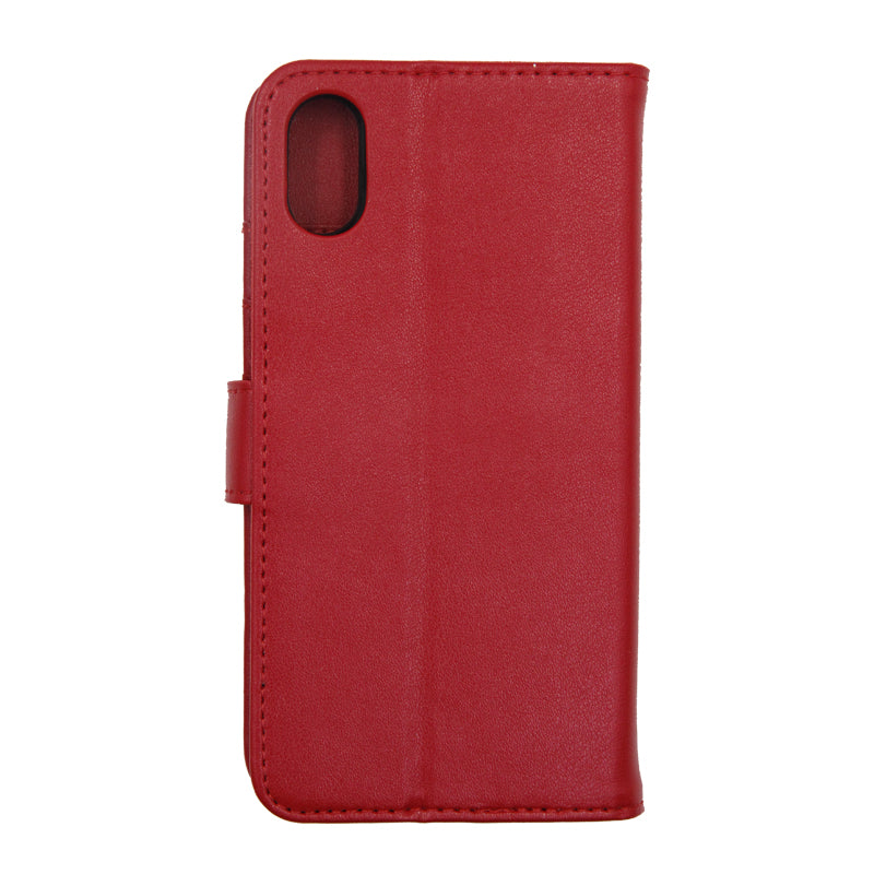 G-SP Plånboksfodral Magnetiskt Läder Stativ iPhone X/XS Röd hos Phonecare.se