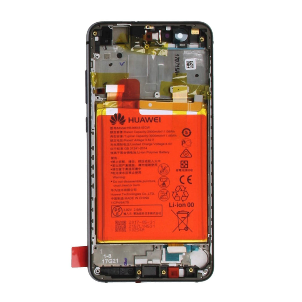 Huawei P10 Lite LCD Skärm med Batteri Original Svart hos Phonecare.se