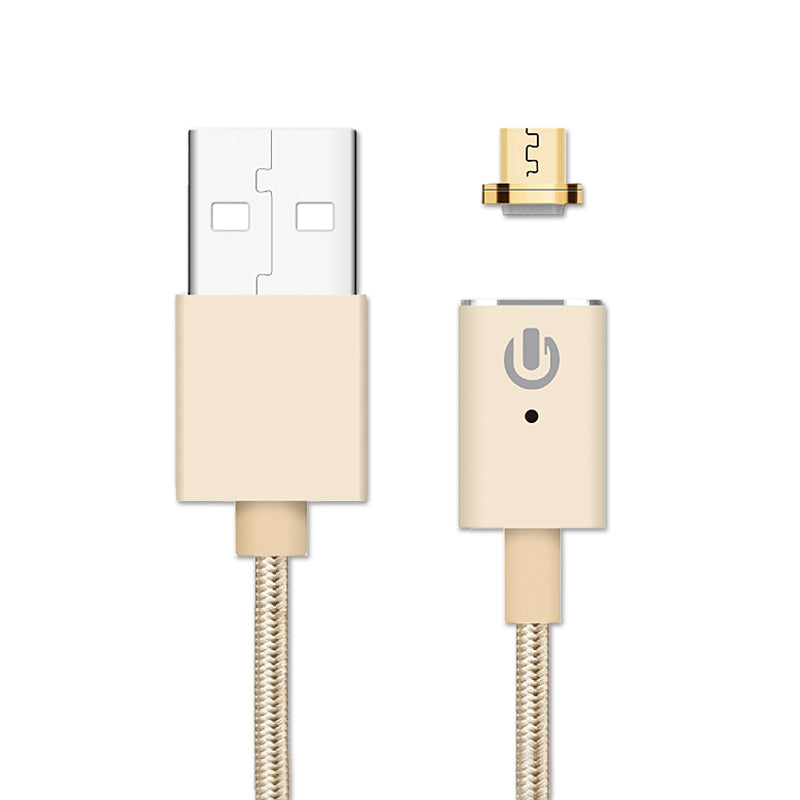 Magnetisk Micro-USB Flätad kabel Guld hos Phonecare.se