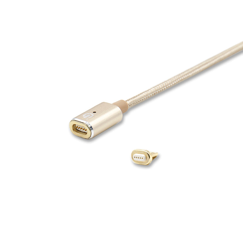 Magnetisk Micro-USB Flätad kabel Guld hos Phonecare.se