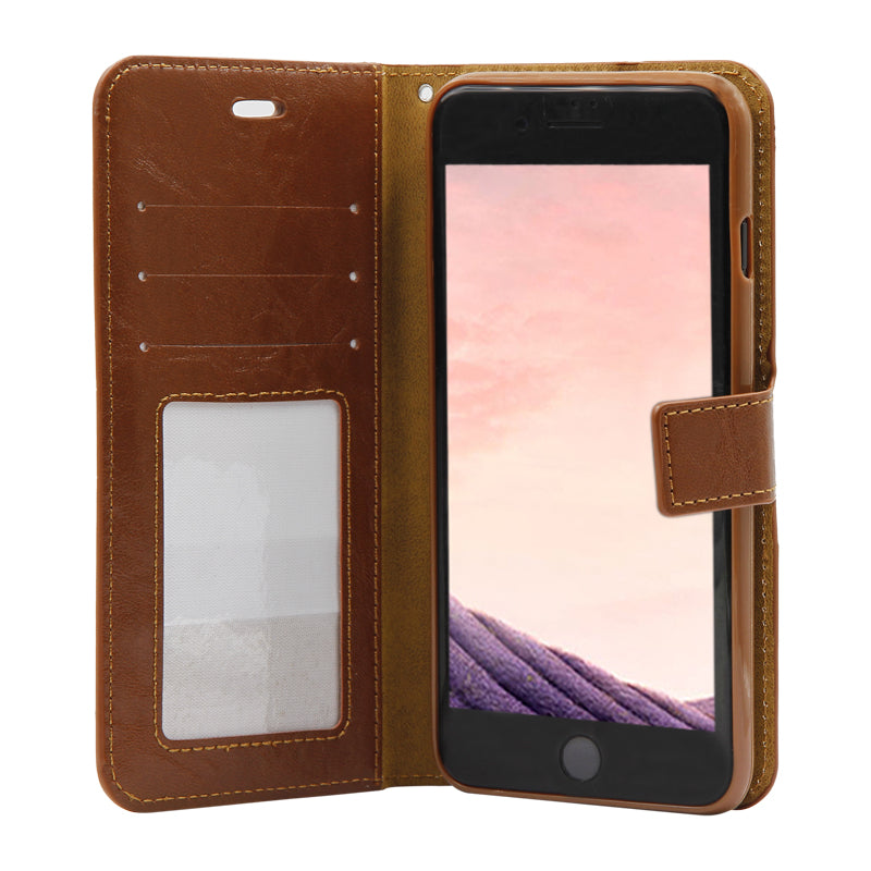 Plånboksfodral med Avtagbart Skal iPhone 7 Plus/8 Plus Brun hos Phonecare.se