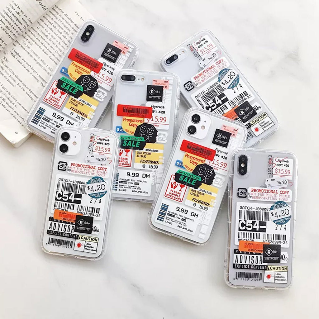 Stöttåligt Mobilskal iPhone X/XS - Fashion Prisetiketter