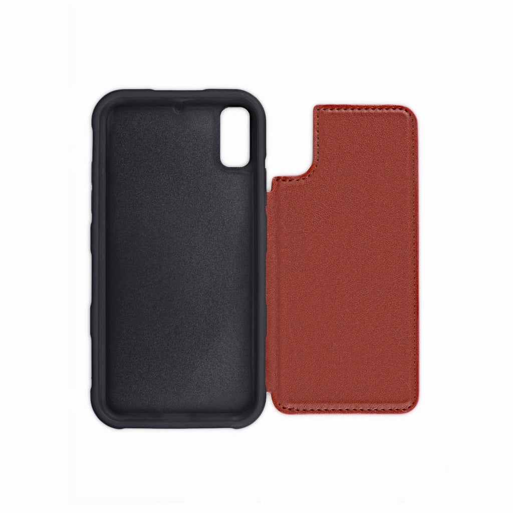 Stöttåligt Skal Kortfack G - SP iPhone X/XS - Brun