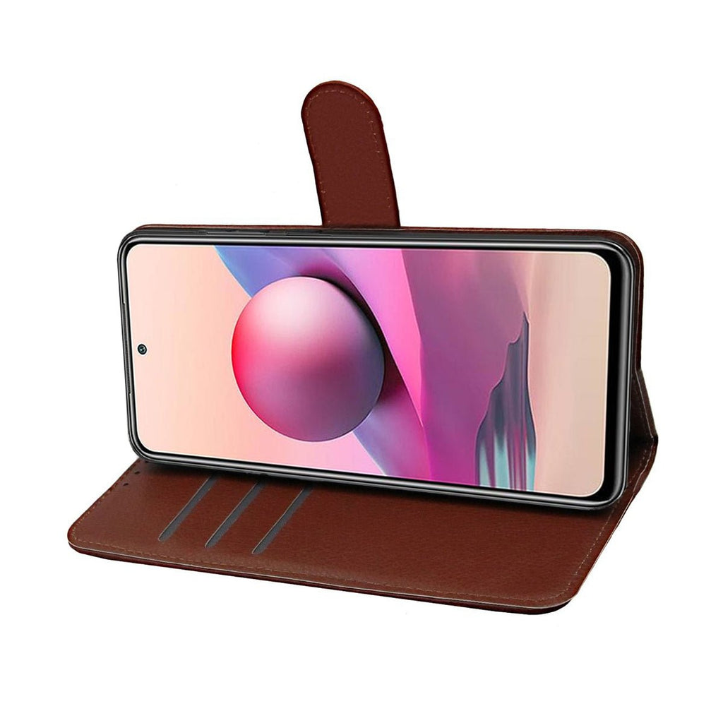 Xiaomi Redmi Note 10/10S Plånboksfodral med Stativ - Brun