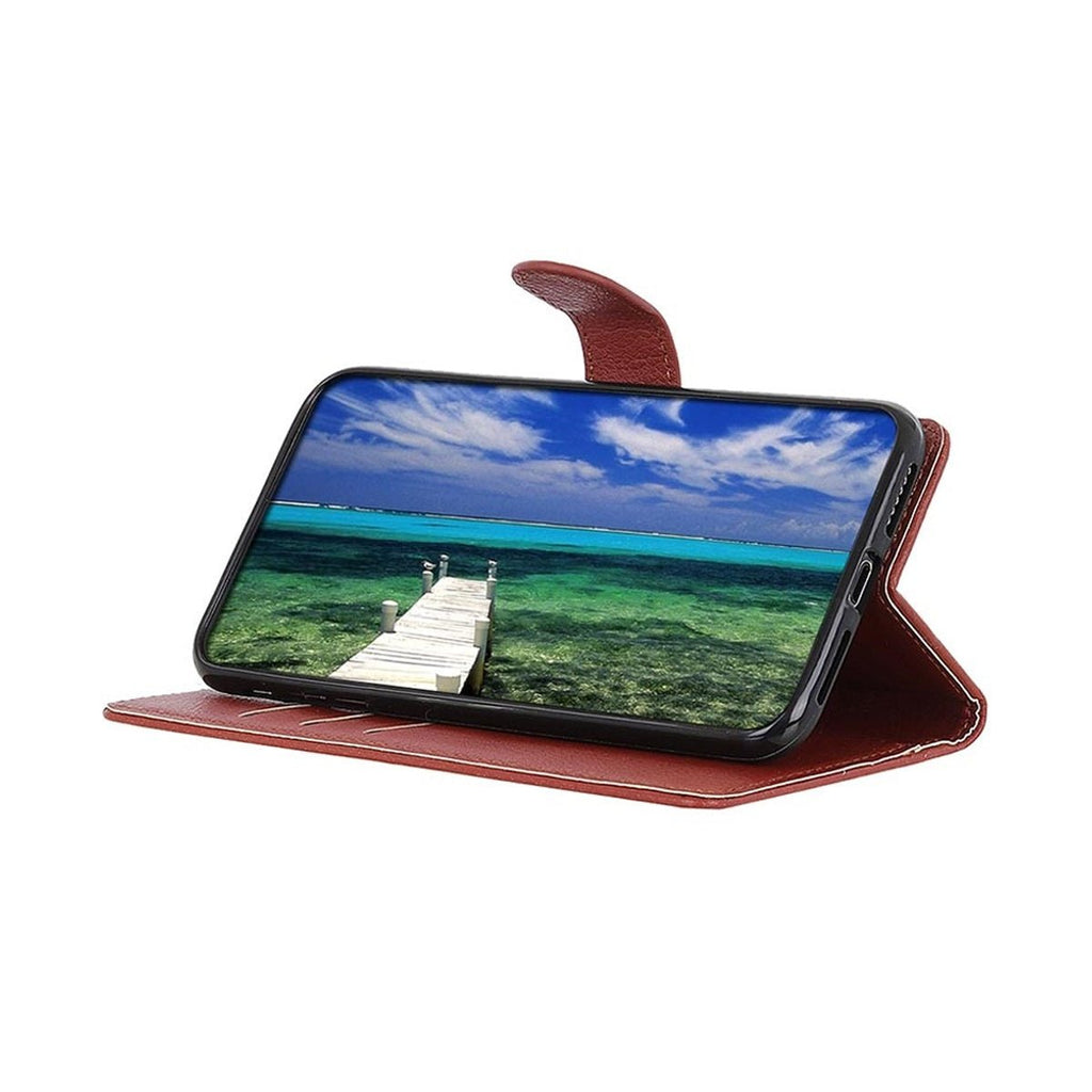 Xiaomi Redmi Note 9 Pro Plånboksfodral med Stativ - Brun